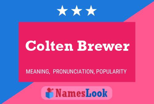 ملصق اسم Colten Brewer