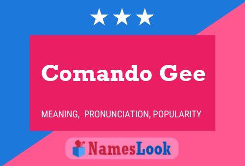 ملصق اسم Comando Gee