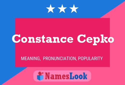 ملصق اسم Constance Cepko