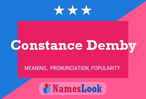 ملصق اسم Constance Demby