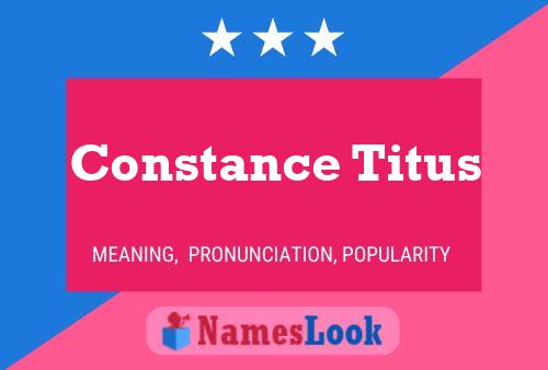 ملصق اسم Constance Titus