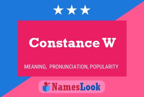 ملصق اسم Constance W