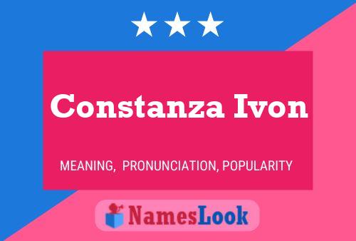 ملصق اسم Constanza Ivon