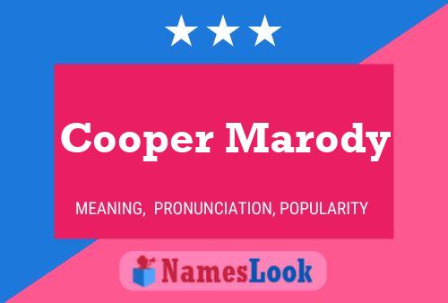 ملصق اسم Cooper Marody