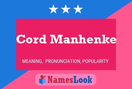 ملصق اسم Cord Manhenke