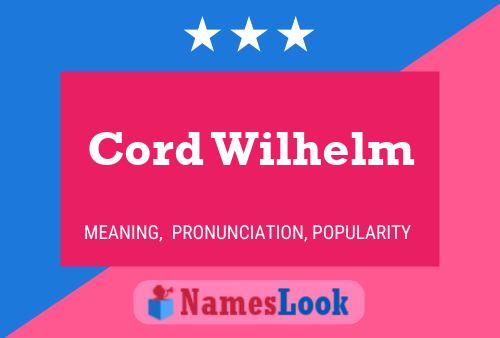 ملصق اسم Cord Wilhelm