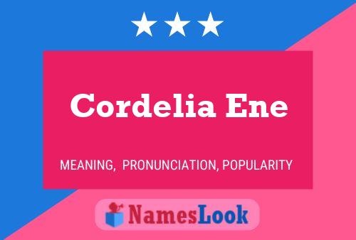 ملصق اسم Cordelia Ene