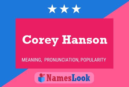 ملصق اسم Corey Hanson