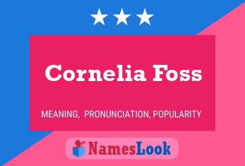 ملصق اسم Cornelia Foss