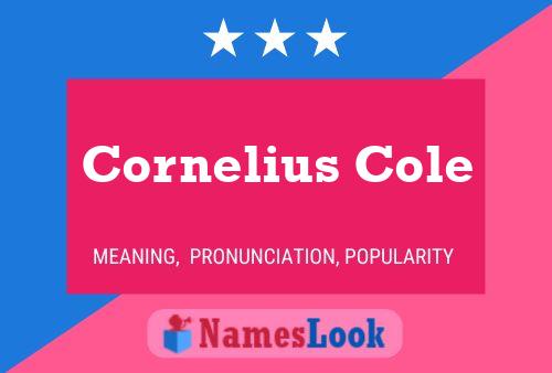 ملصق اسم Cornelius Cole