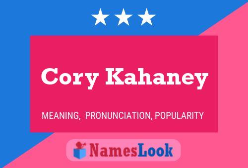 ملصق اسم Cory Kahaney