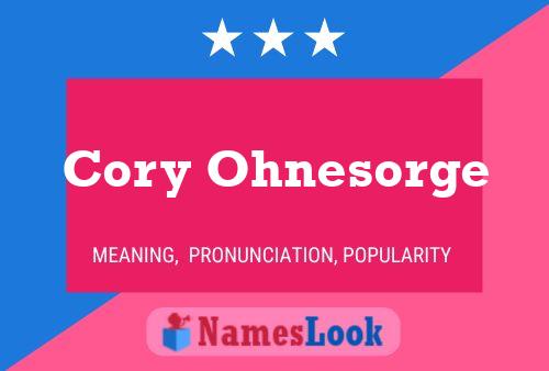 ملصق اسم Cory Ohnesorge