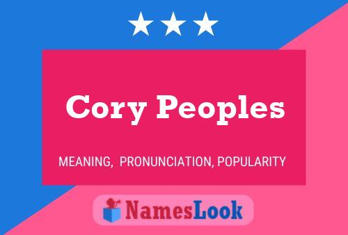 ملصق اسم Cory Peoples