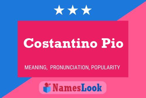 ملصق اسم Costantino Pio