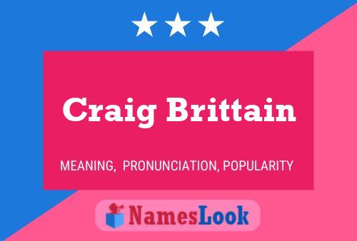 ملصق اسم Craig Brittain