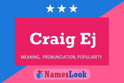 ملصق اسم Craig Ej