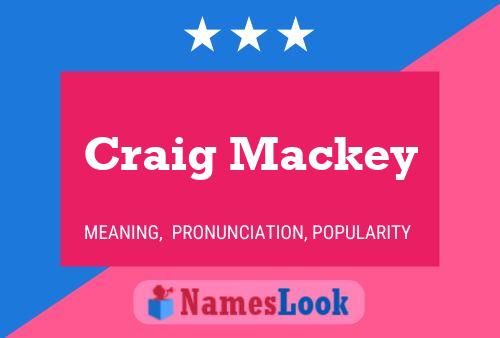 ملصق اسم Craig Mackey