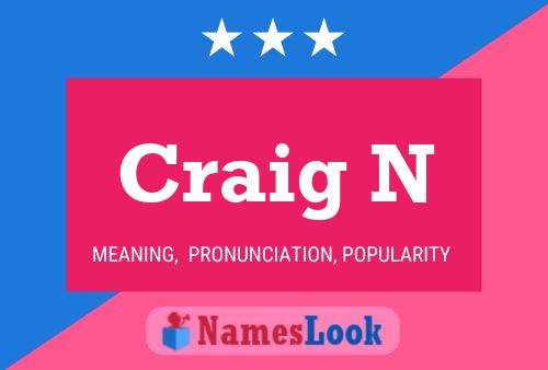 ملصق اسم Craig N