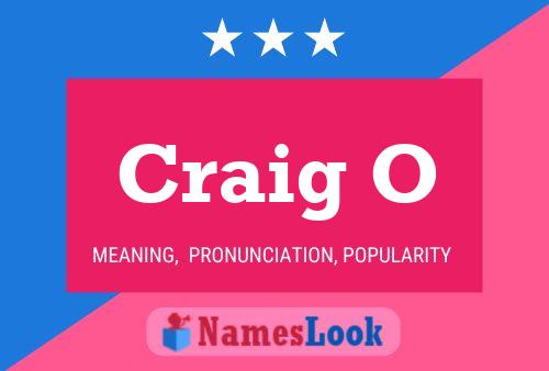 ملصق اسم Craig O