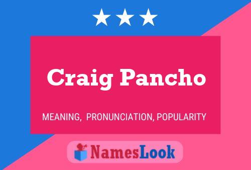 ملصق اسم Craig Pancho