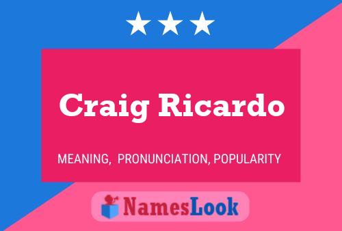 ملصق اسم Craig Ricardo