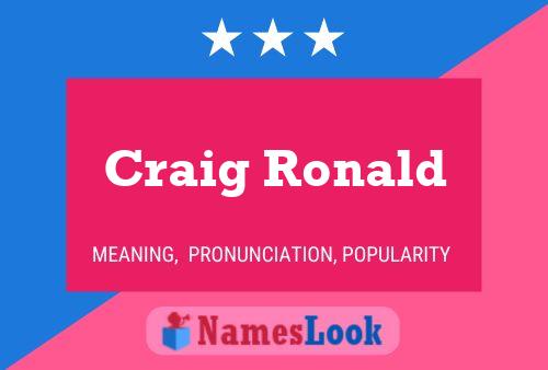 ملصق اسم Craig Ronald