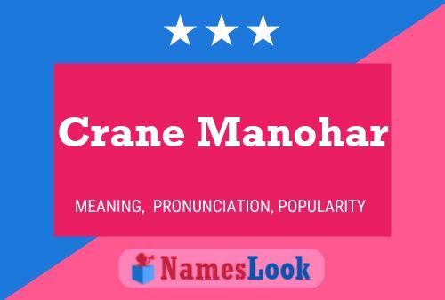 ملصق اسم Crane Manohar