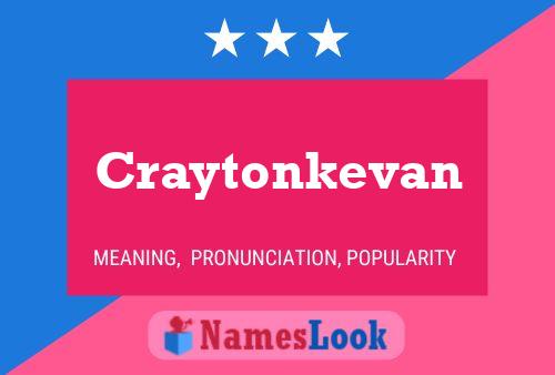 ملصق اسم Craytonkevan