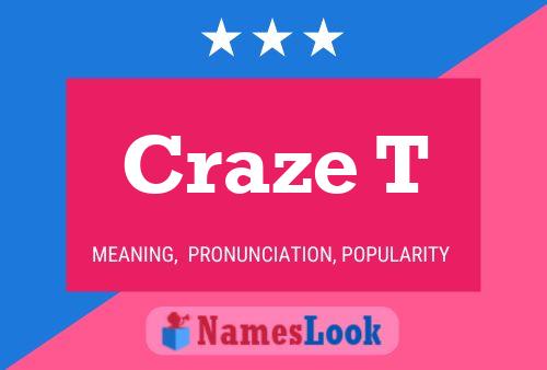 ملصق اسم Craze T