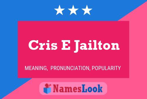 ملصق اسم Cris E Jailton