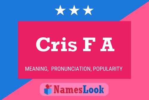 ملصق اسم Cris F A