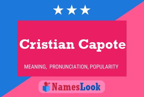 ملصق اسم Cristian Capote