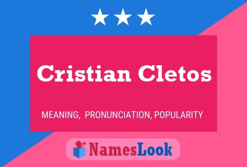 ملصق اسم Cristian Cletos