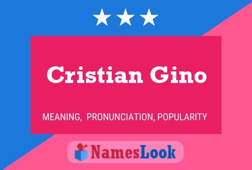 ملصق اسم Cristian Gino