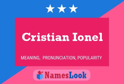 ملصق اسم Cristian Ionel