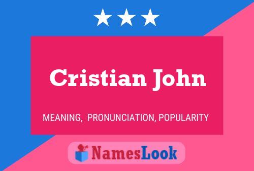 ملصق اسم Cristian John