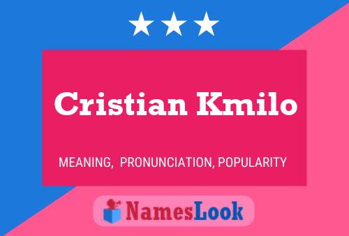 ملصق اسم Cristian Kmilo