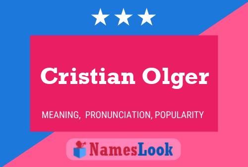 ملصق اسم Cristian Olger