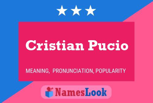 ملصق اسم Cristian Pucio