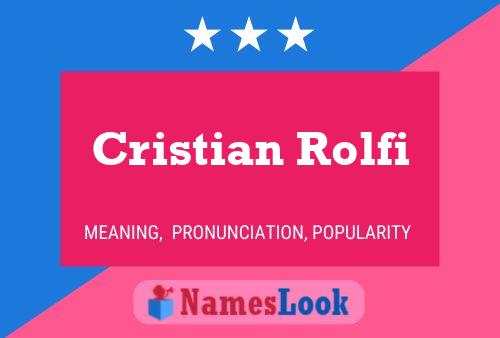 ملصق اسم Cristian Rolfi