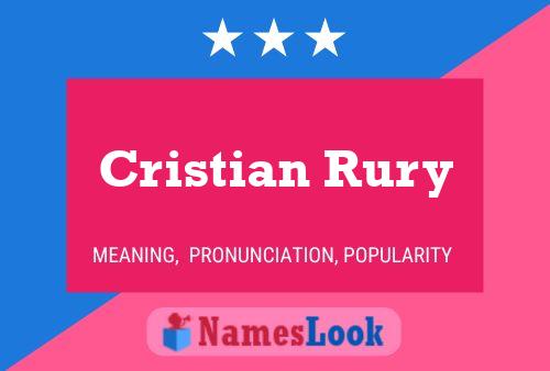 ملصق اسم Cristian Rury