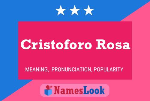 ملصق اسم Cristoforo Rosa