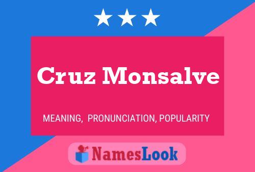 ملصق اسم Cruz Monsalve