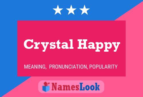 ملصق اسم Crystal Happy