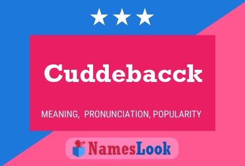 ملصق اسم Cuddebacck