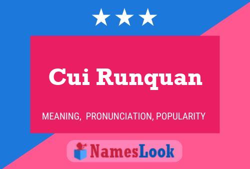 ملصق اسم Cui Runquan