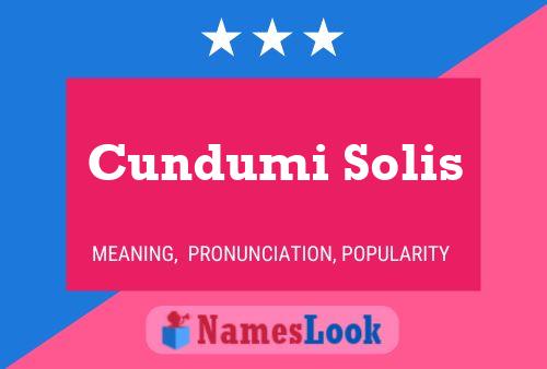 ملصق اسم Cundumi Solis