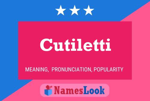 ملصق اسم Cutiletti