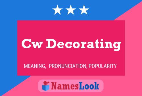 ملصق اسم Cw Decorating