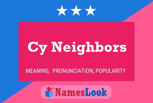 ملصق اسم Cy Neighbors